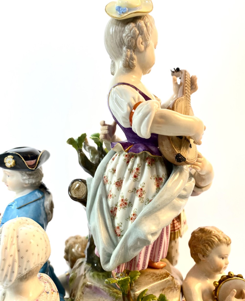 Meissen porcelain group of musicians, c. 1870. View XIV