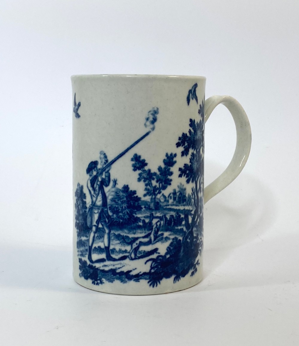 Worcester porcelain Hunting mug, c. 1775. View II