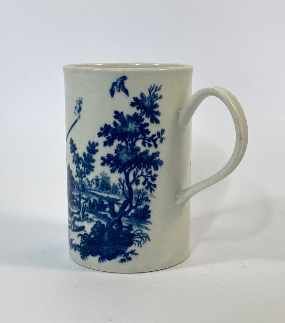 Worcester porcelain Hunting mug, c. 1775. View V