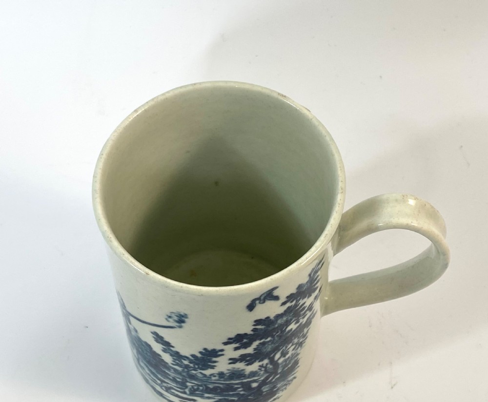 Worcester porcelain Hunting mug, c. 1775. View VIII