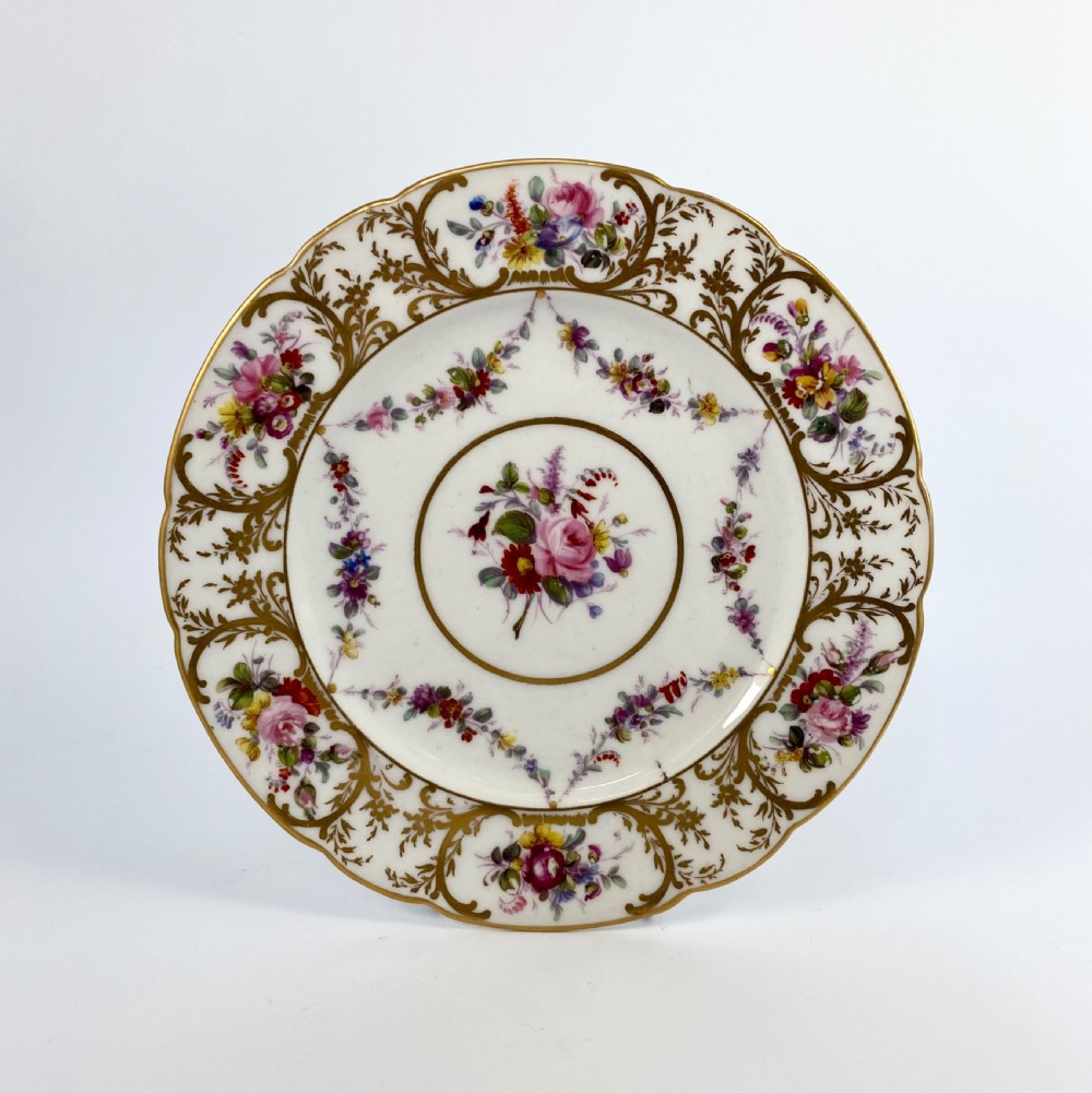 Swansea porcelain plate. Floral sprays, c. 1815.