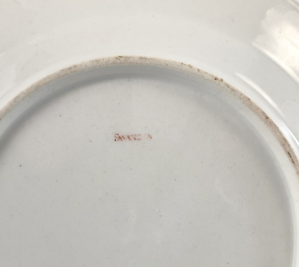 Swansea porcelain plate. Floral sprays, c. 1815. View IX