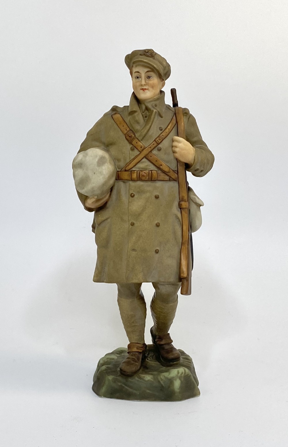 Royal Worcester porcelain figure of a British Soldier, dated 1916.