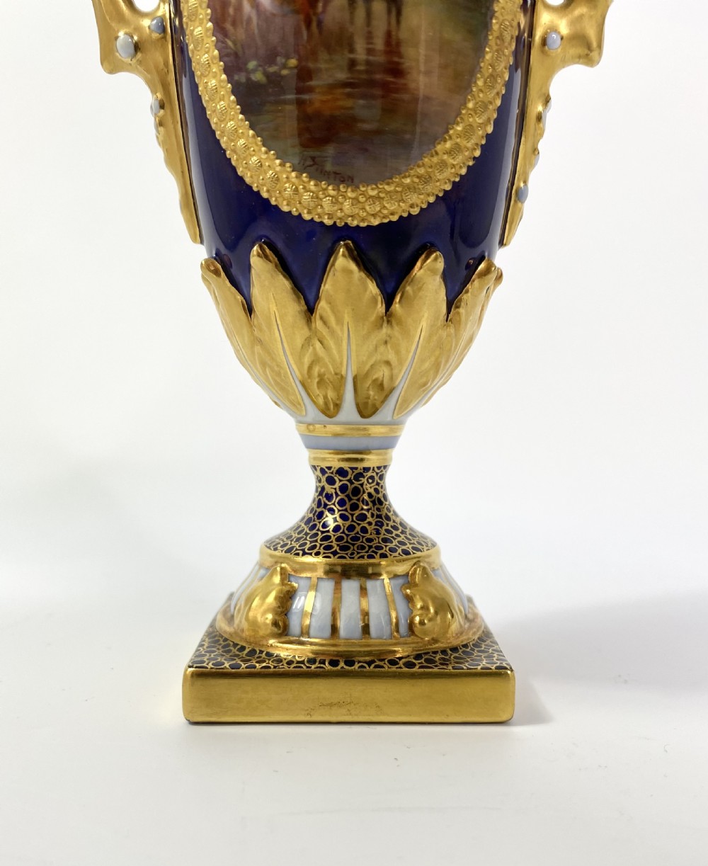 Royal Worcester vase. Harry Stinton, d. 1912. View VII
