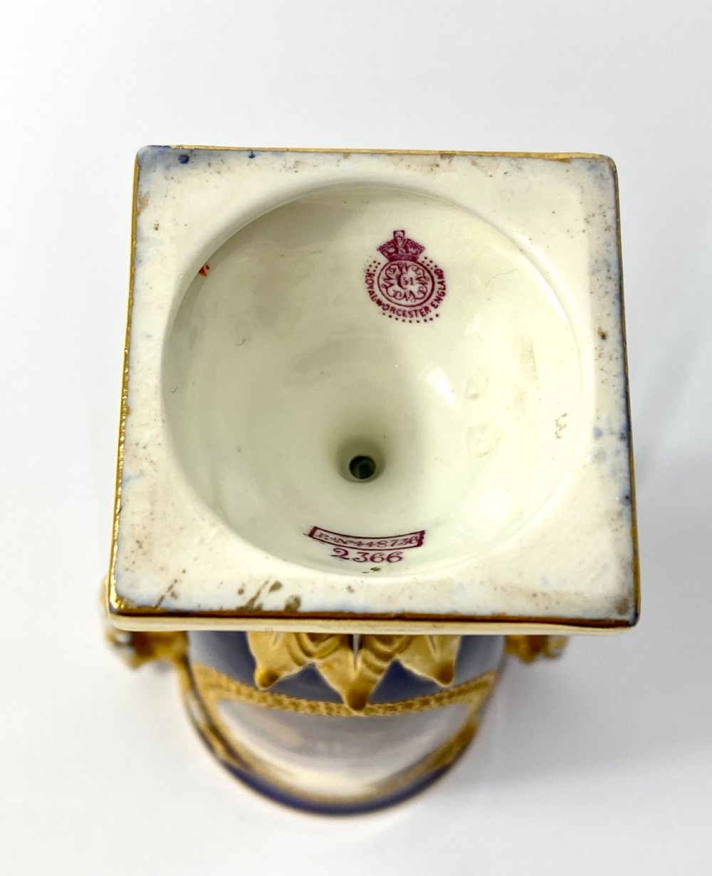 Royal Worcester vase. Harry Stinton, d. 1912. View XII