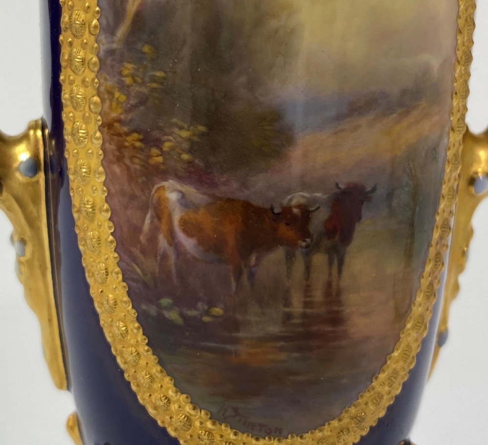Royal Worcester vase. Harry Stinton, d. 1912. View XV