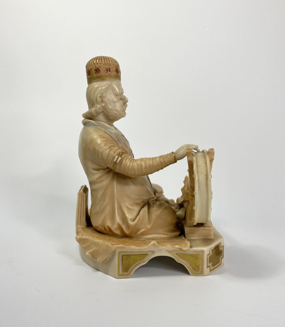 Royal Worcester figure Shaban, James Hadley, c. 1895. View II