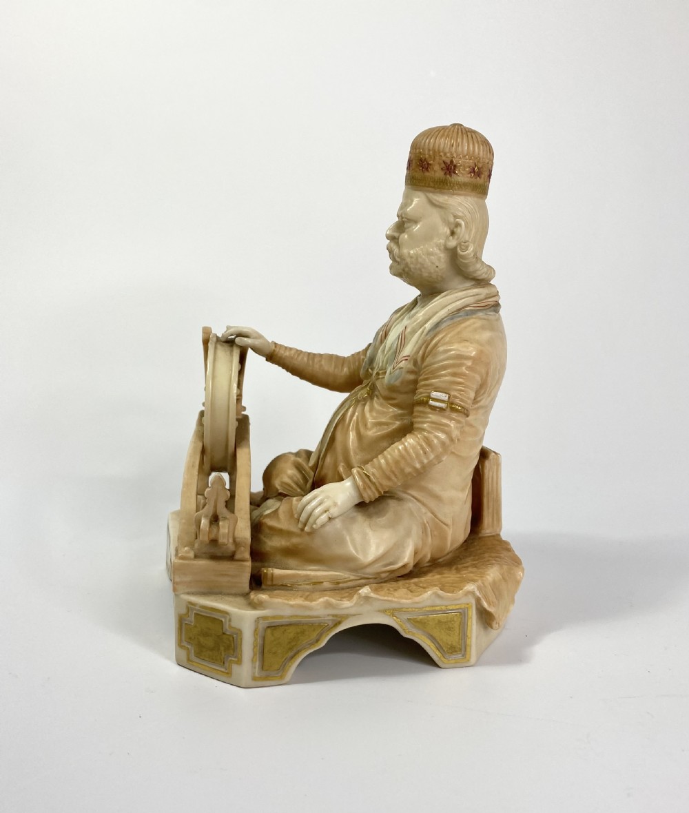 Royal Worcester figure Shaban, James Hadley, c. 1895. View III