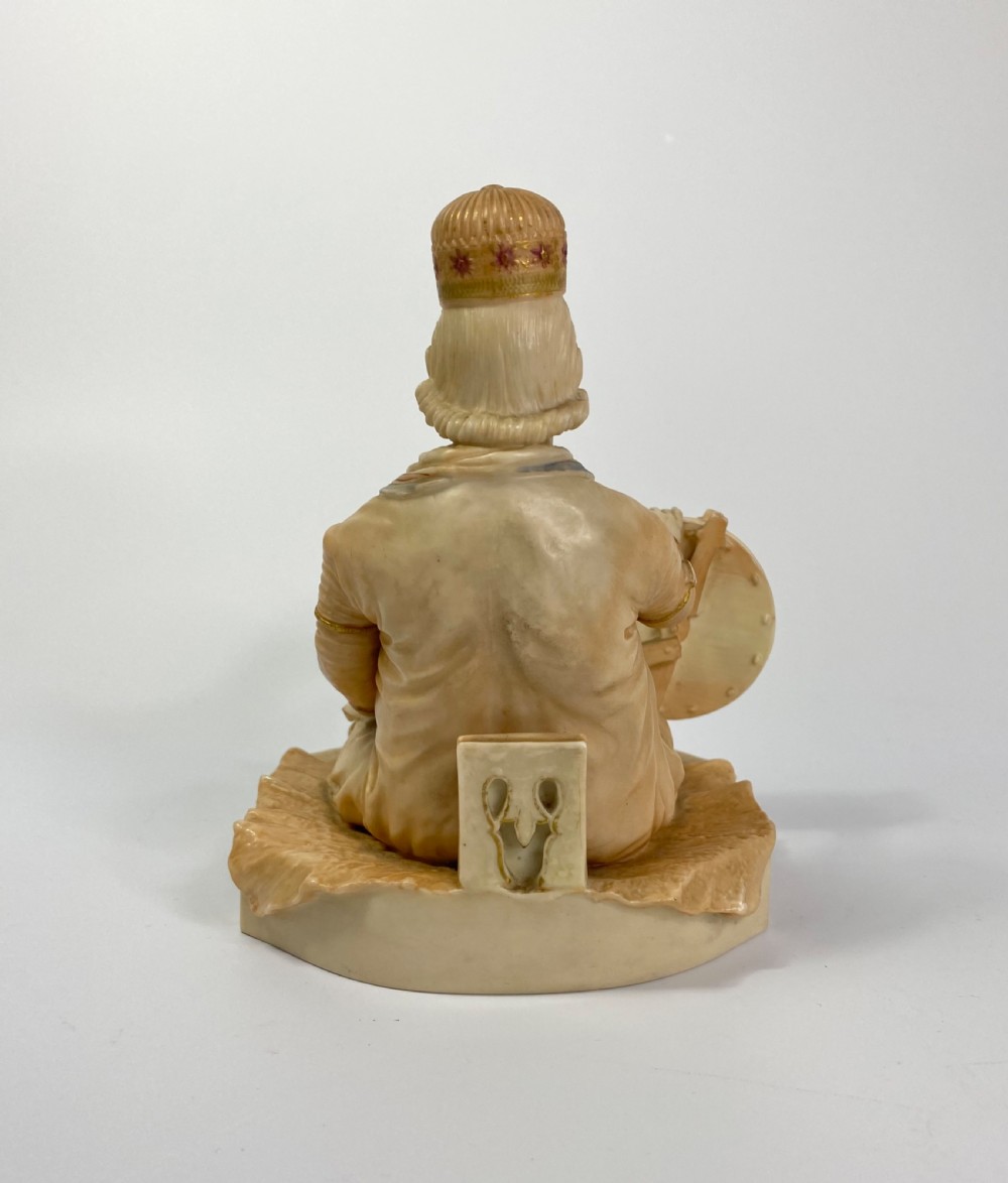 Royal Worcester figure Shaban, James Hadley, c. 1895. View IV