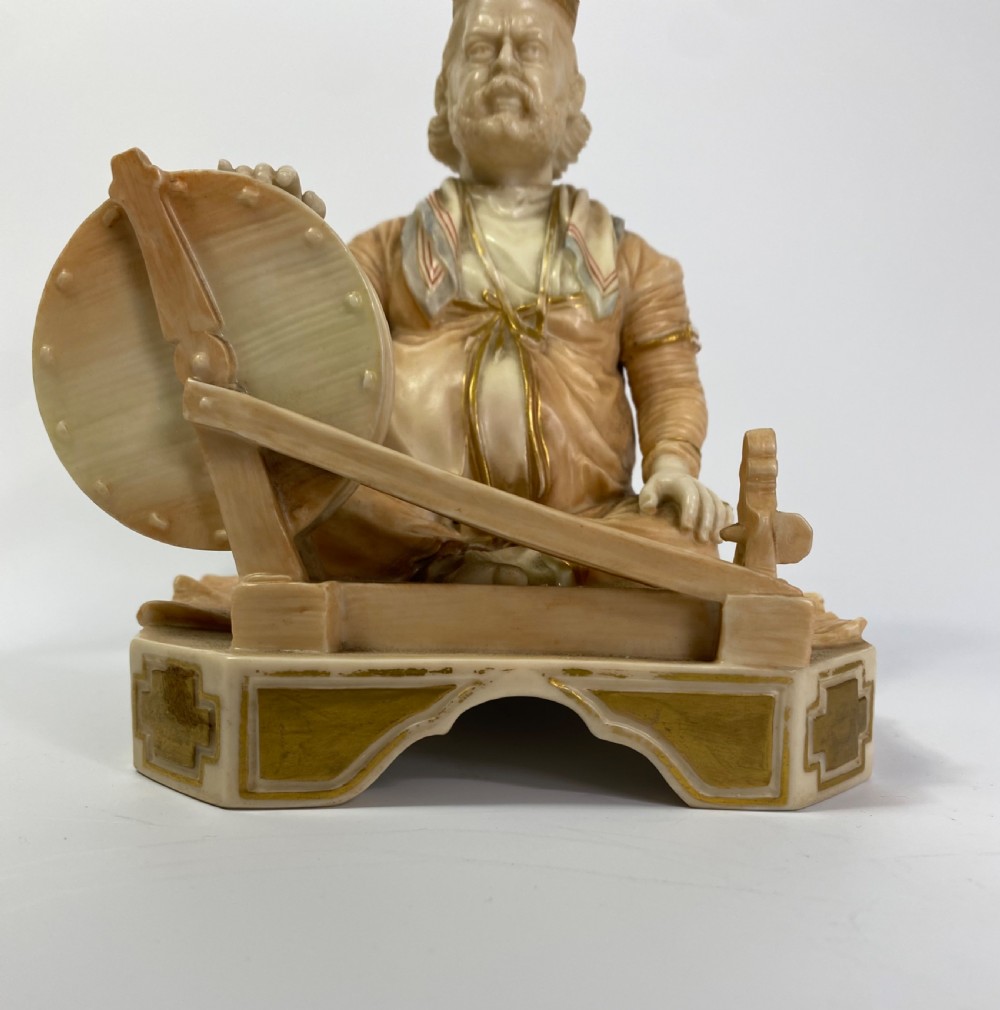 Royal Worcester figure Shaban, James Hadley, c. 1895. View X