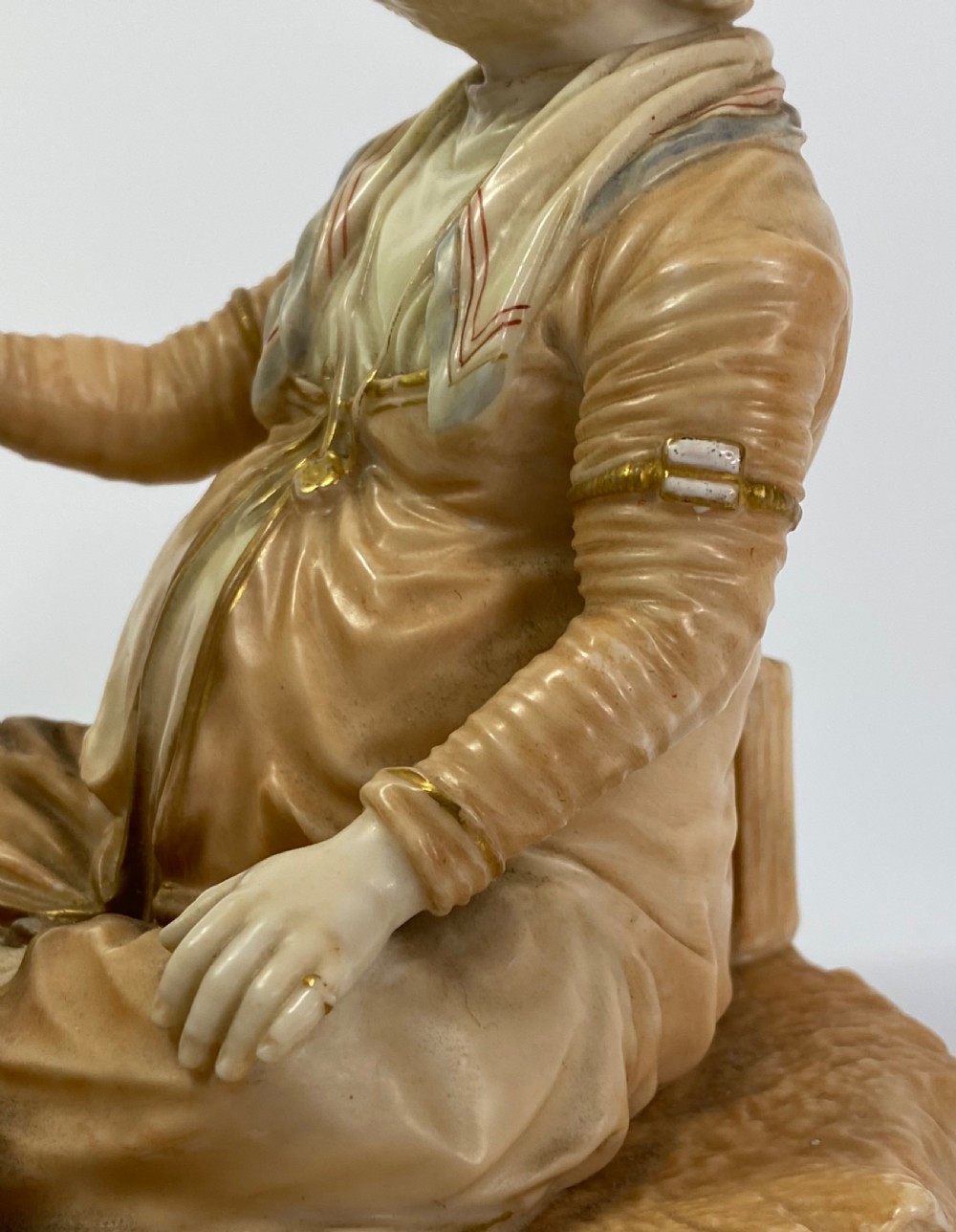 Royal Worcester figure Shaban, James Hadley, c. 1895. View XII