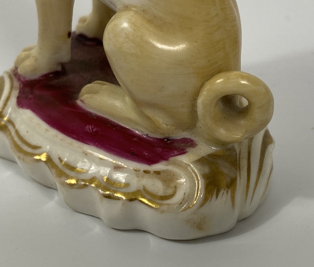 Rockingham porcelain pug dog, c. 1835. View XIII