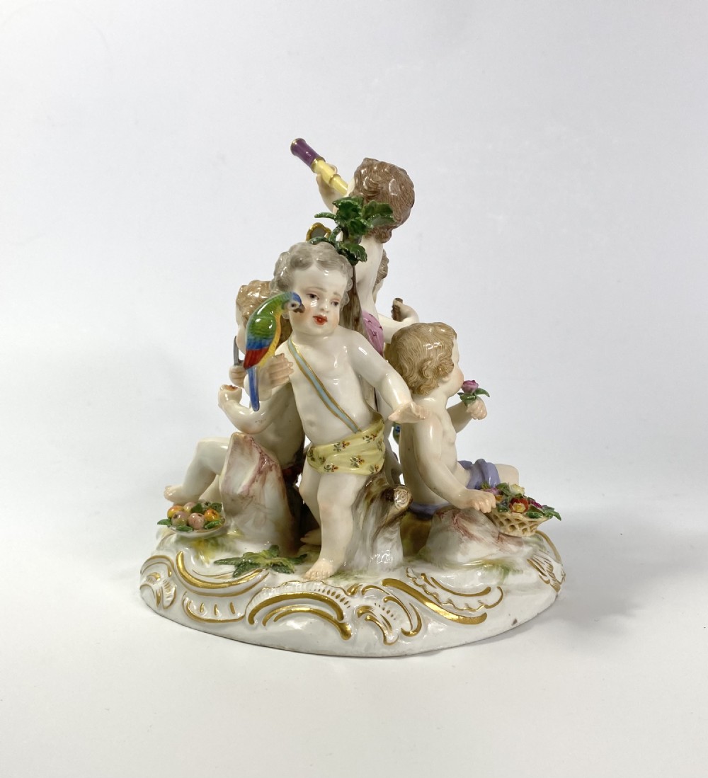 Meissen porcelain group, ‘The Senses’, c. 1870. View II