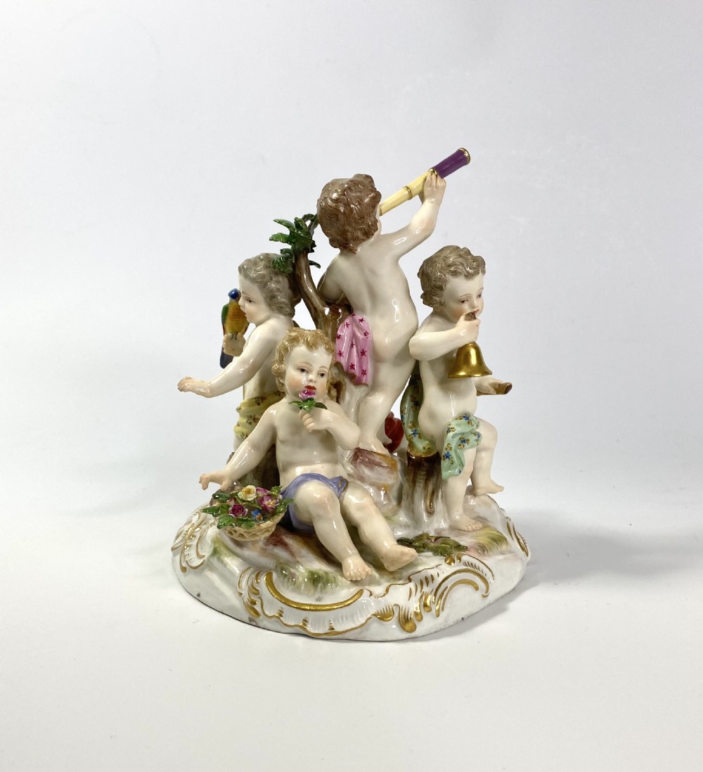 Meissen porcelain group, ‘The Senses’, c. 1870. View III
