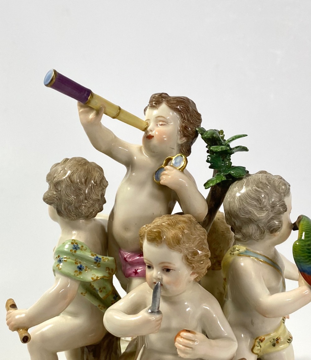 Meissen porcelain group, ‘The Senses’, c. 1870. View V
