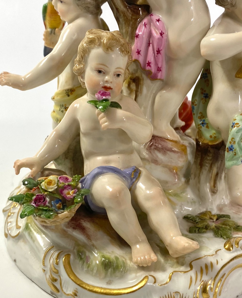 Meissen porcelain group, ‘The Senses’, c. 1870. View VIII