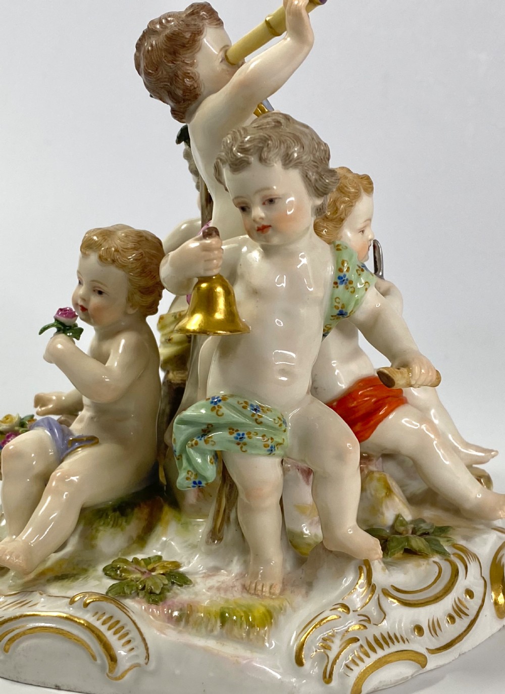 Meissen porcelain group, ‘The Senses’, c. 1870. View IX