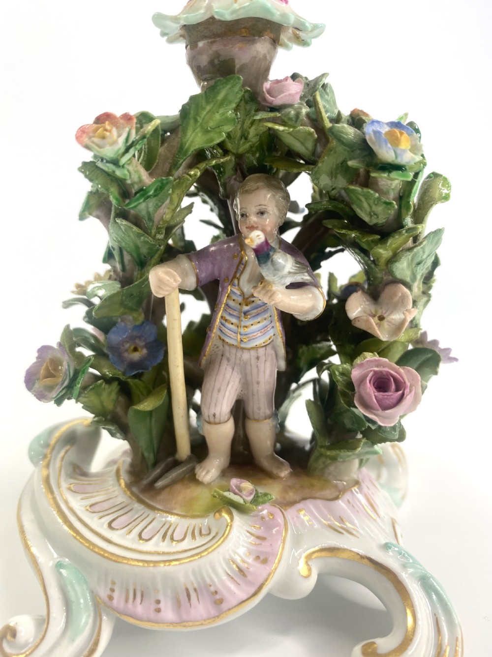 Meissen porcelain chamberstick, c.1870. View VI