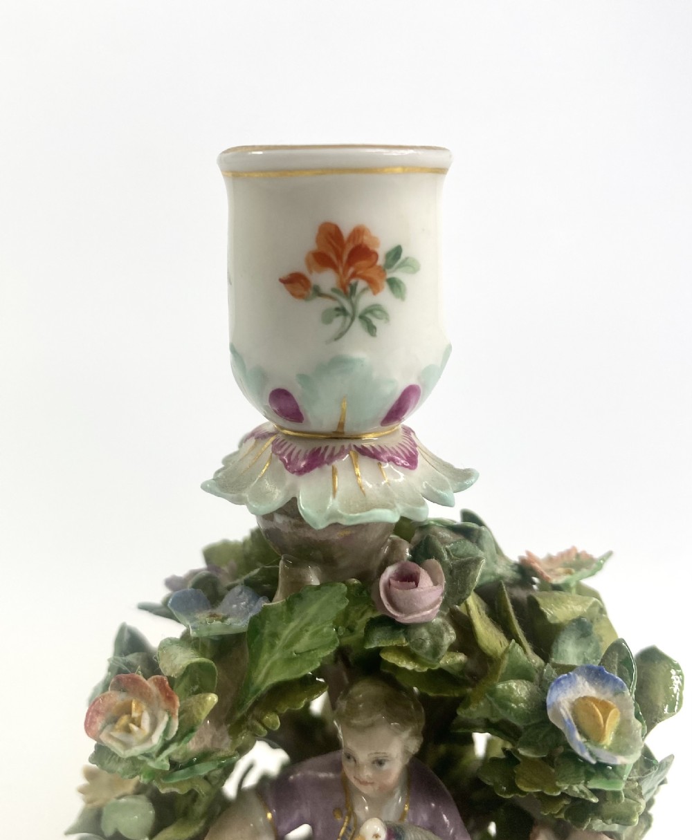 Meissen porcelain chamberstick, c.1870. View VII