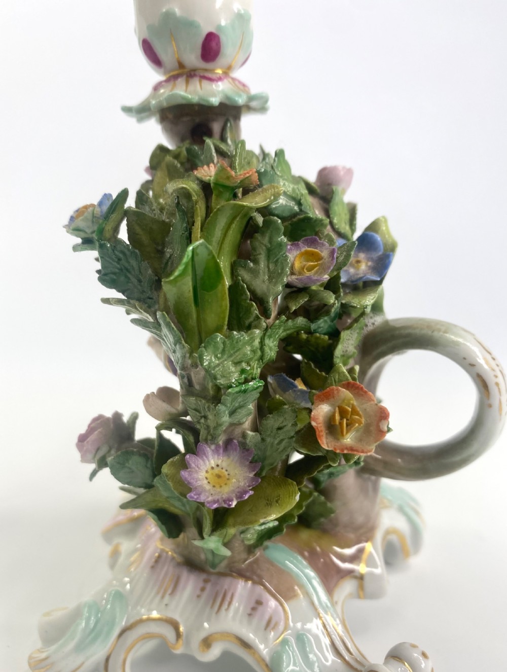 Meissen porcelain chamberstick, c.1870. View IX