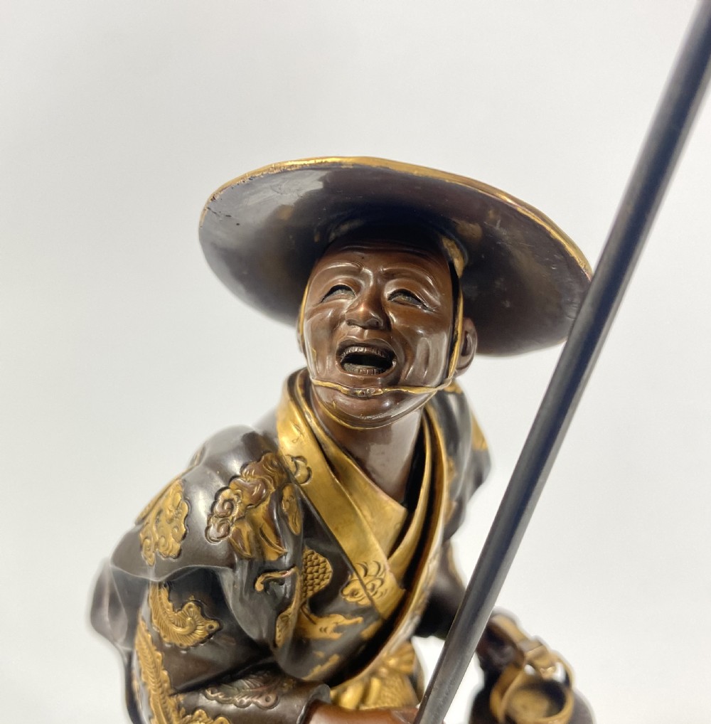 Miyao Eisuke bronze figure. Japan, c. 1900. Meiji Period. View X