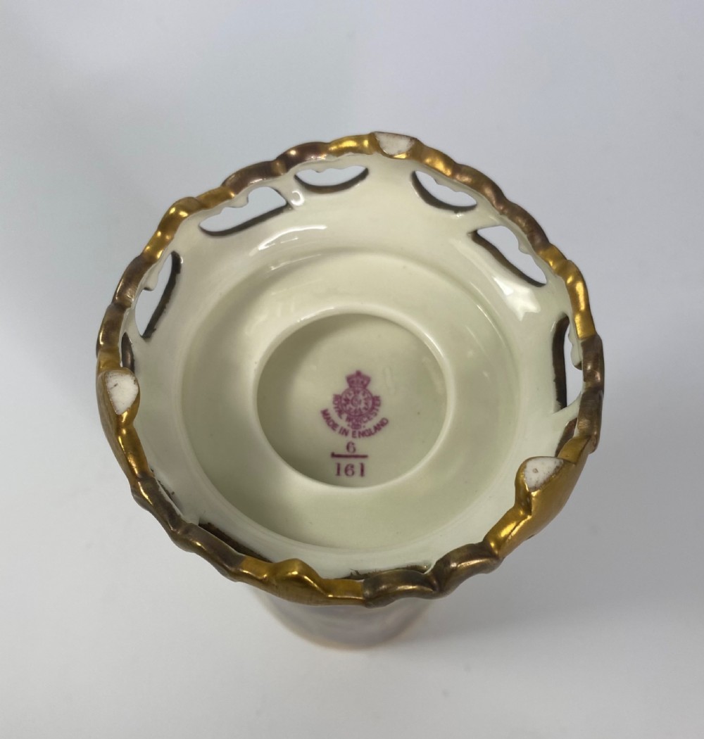 Royal Worcester vase, Stags, Harry Stinton, d. 1934. View XII