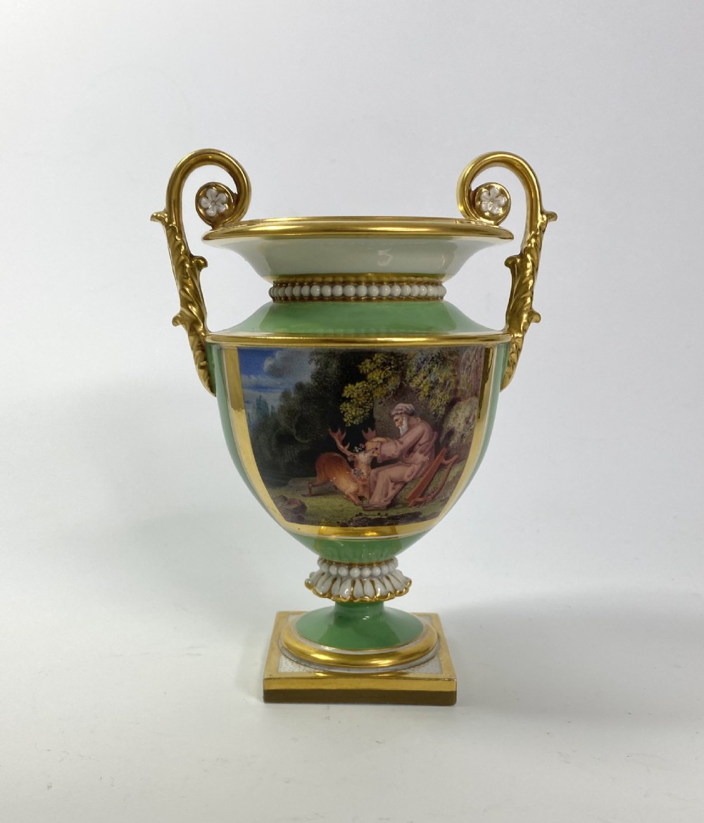 FBB Worcester porcelain vase, The Minstrel, c. 1815.