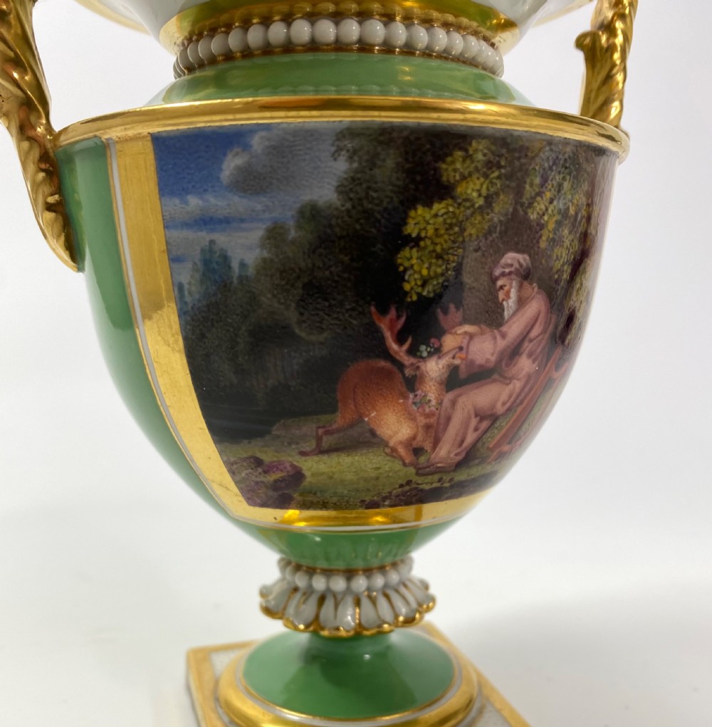 FBB Worcester porcelain vase, The Minstrel, c. 1815. View IX
