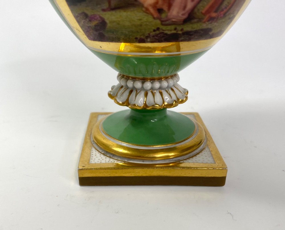 FBB Worcester porcelain vase, The Minstrel, c. 1815. View X