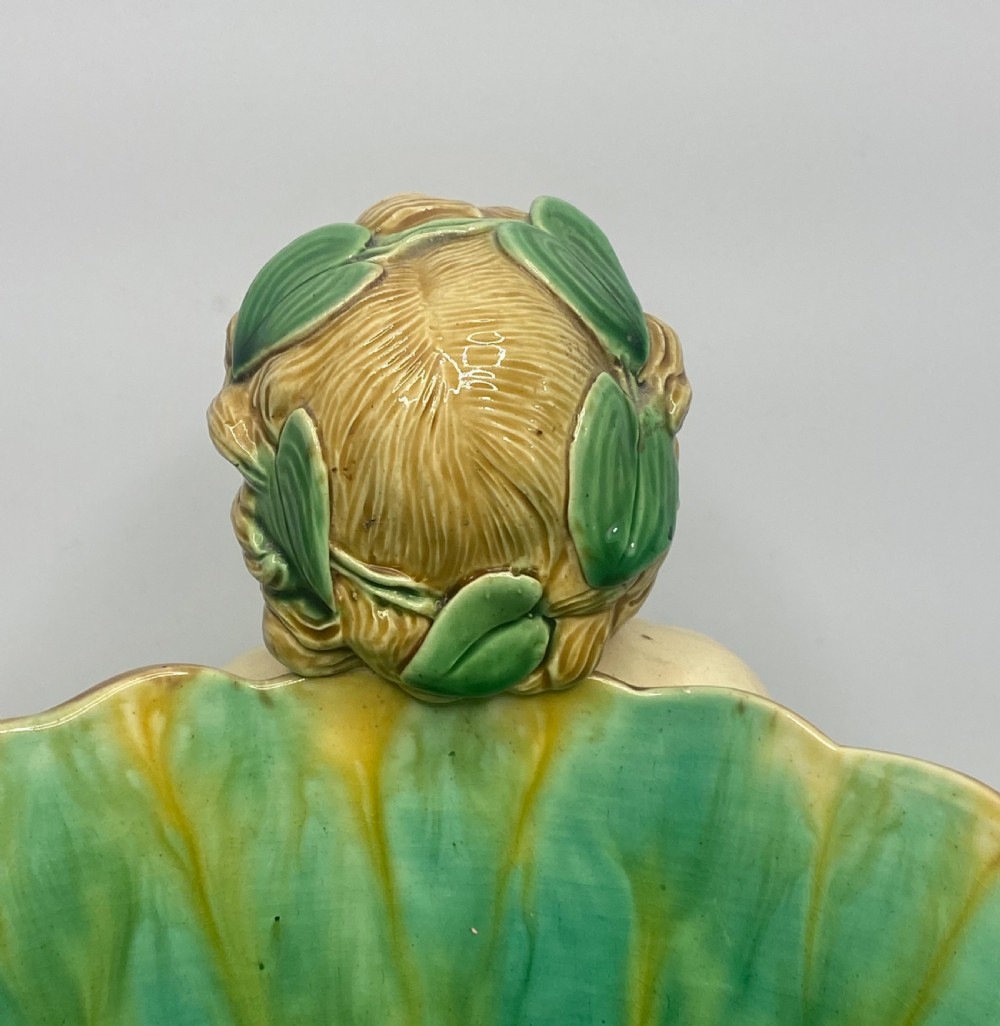 Minton Majolica Cherubs basket, dated 1863. View VI