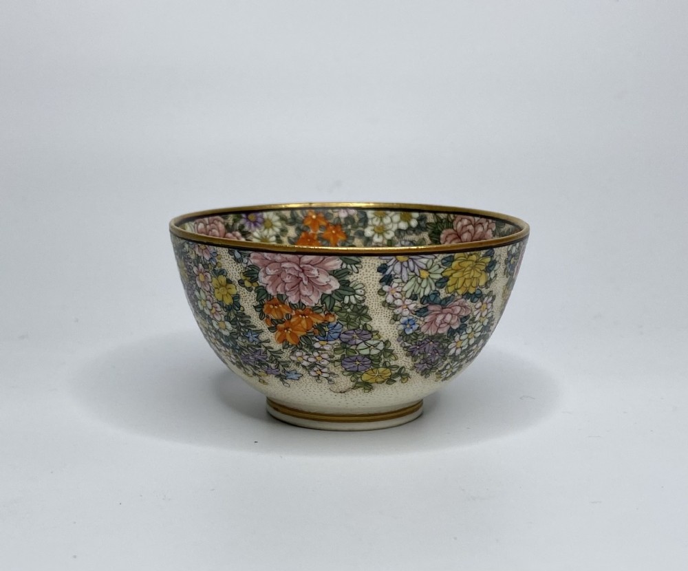 Satsuma pottery ‘Millefleur’ bowl, Kinkozan, Meiji Period.