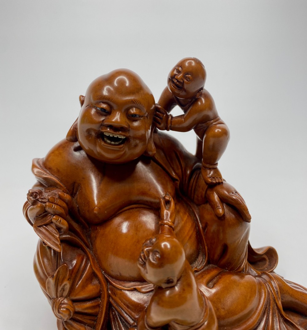 Chinese boxwood Buddha, c. 1900. Qing Dynasty. View V