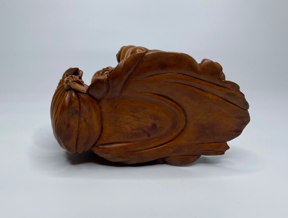 Chinese boxwood Buddha, c. 1900. Qing Dynasty. View XII