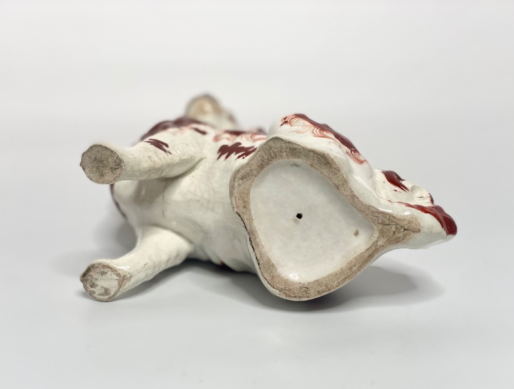 Pair Staffordshire pottery Spaniels, c. 1850. View VII
