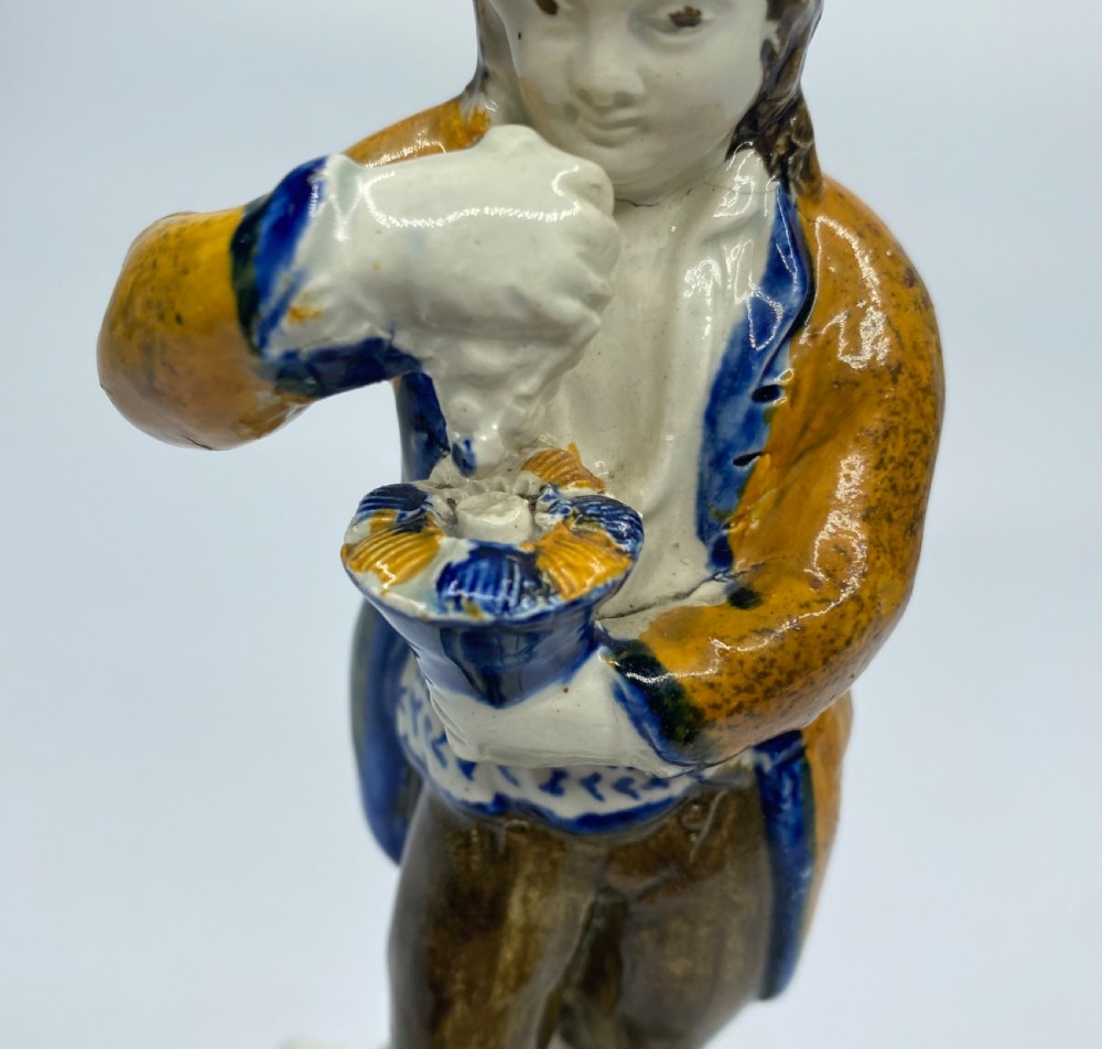 Prattware pottery figure, Staffordshire, c. 1800. View VI