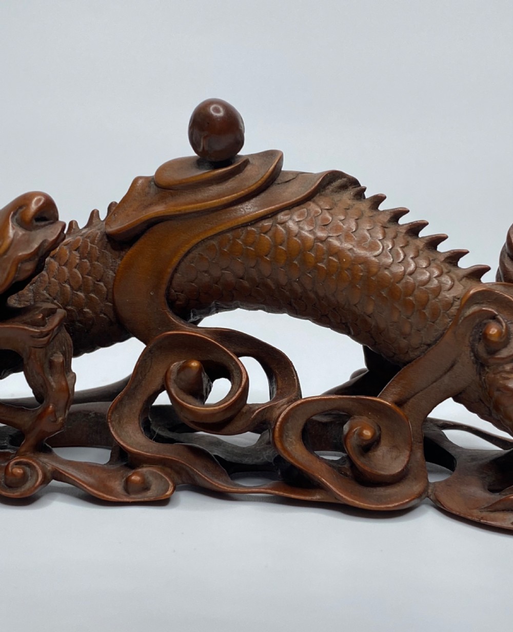 Chinese boxwood dragon, c. 1900. Qing Dynasty. View VII