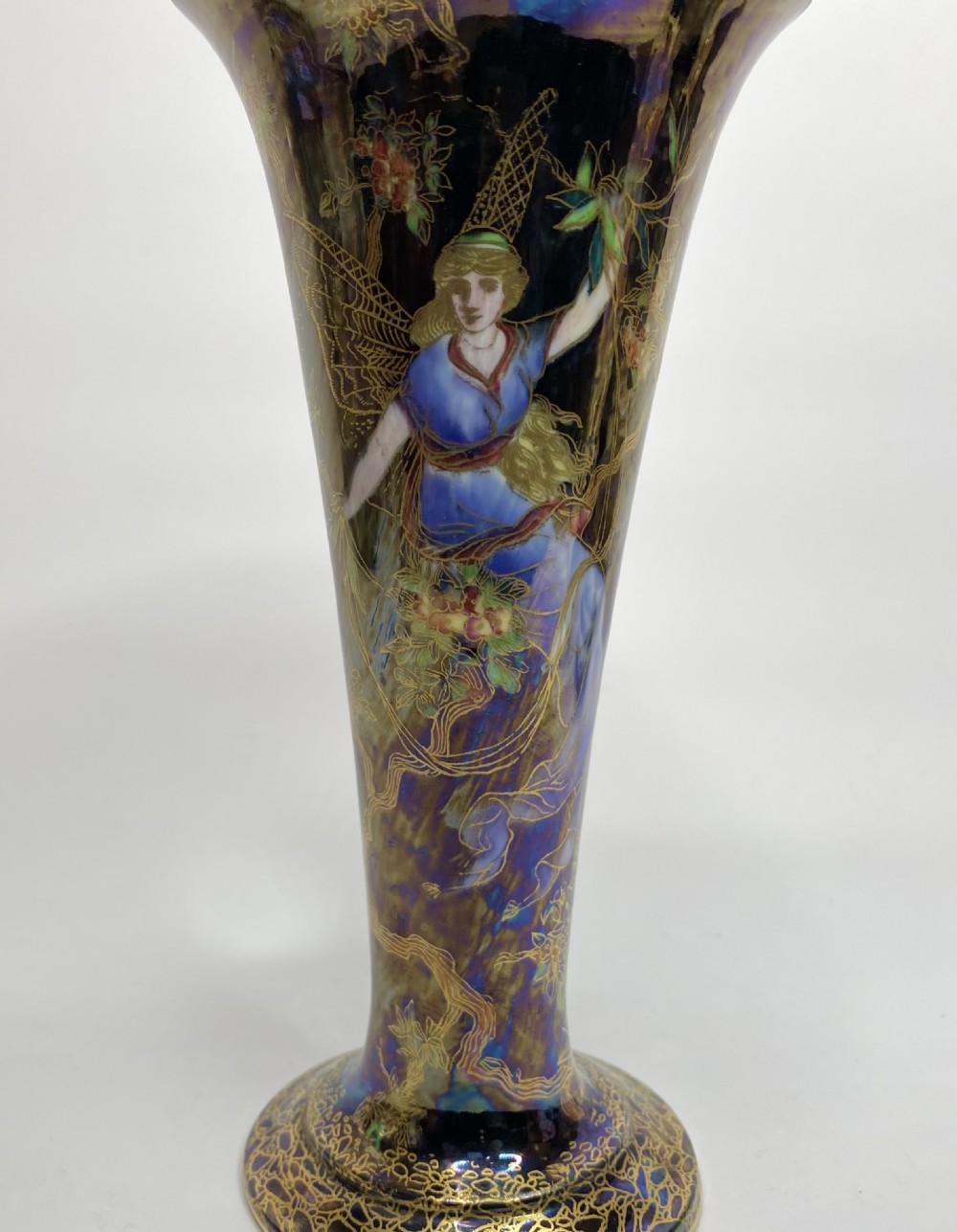 Wedgwood Fairyland Lustre vase, Butterfly Women, c. 1925. View VII