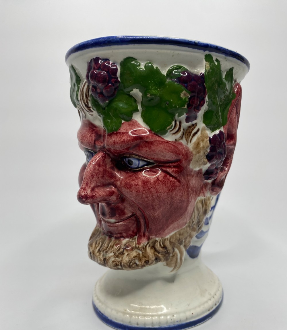 Scottish pottery Bacchus mug, of large size, c. 1840. View VI