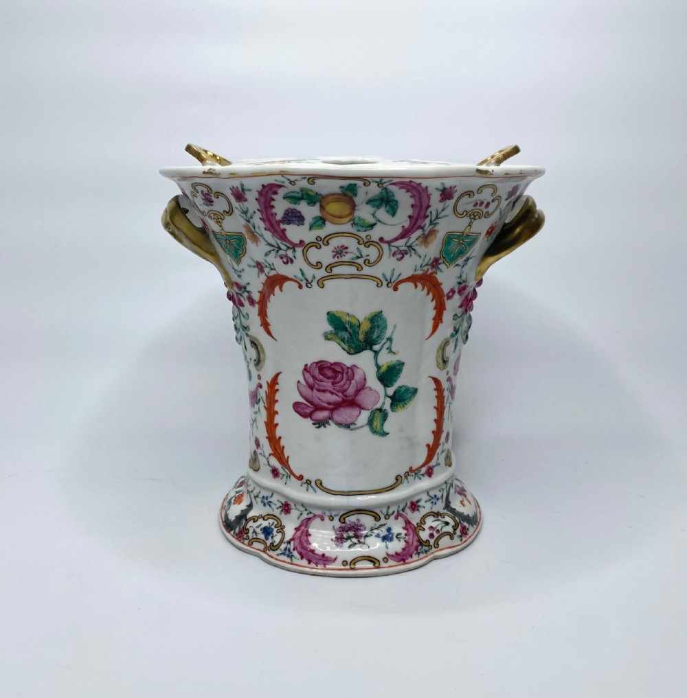 Pair Chinese porcelain bough pots, c. 1760. Qianlong Period. View XIII