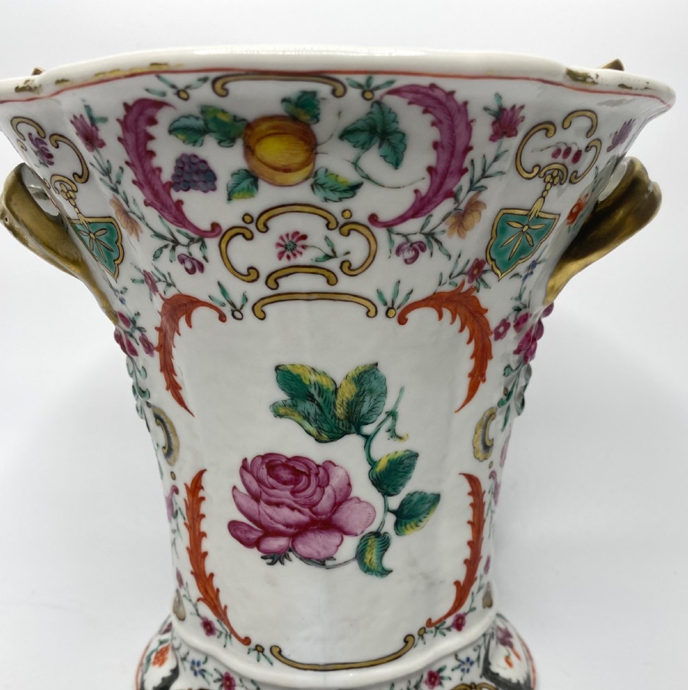 Pair Chinese porcelain bough pots, c. 1760. Qianlong Period. View XIV