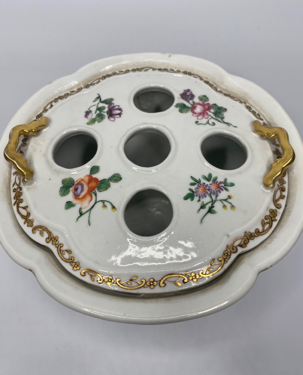 Pair Chinese porcelain bough pots, c. 1760. Qianlong Period. View XV