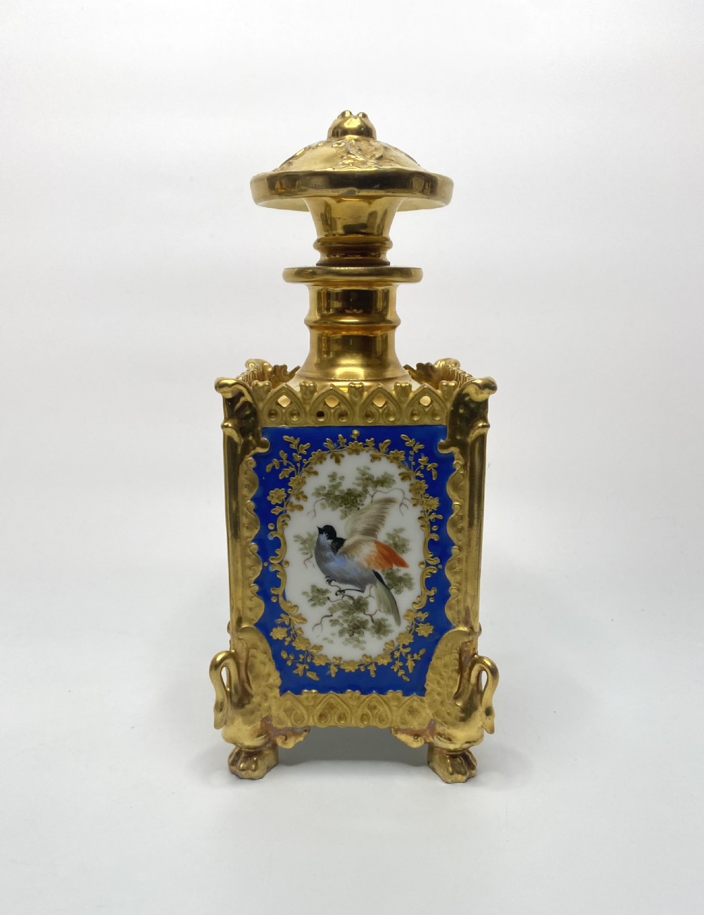 Pair Jacob Petit porcelain scent bottles, Paris, c. 1840. View V