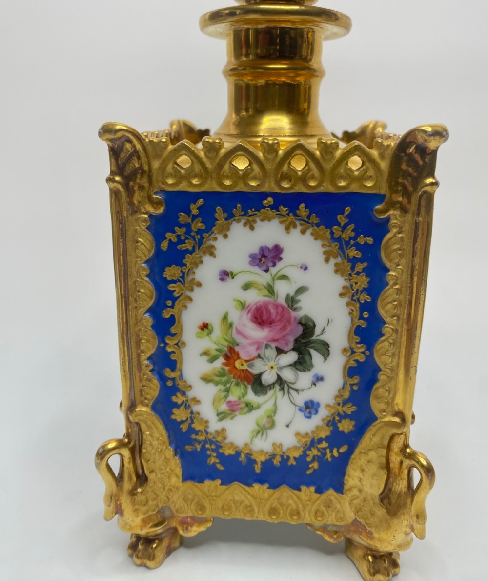 Pair Jacob Petit porcelain scent bottles, Paris, c. 1840. View XII