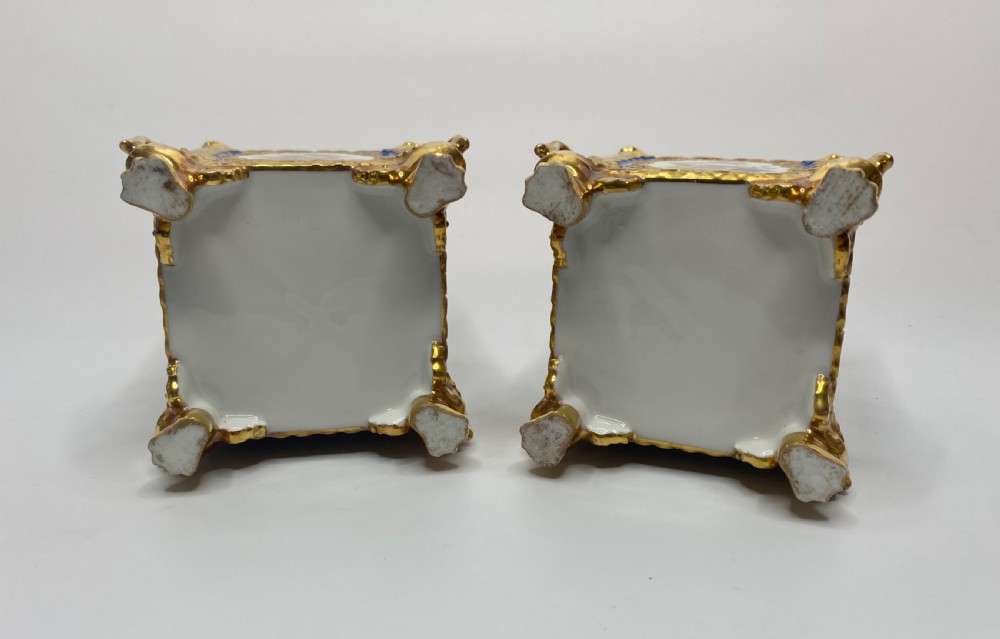 Pair Jacob Petit porcelain scent bottles, Paris, c. 1840. View XV