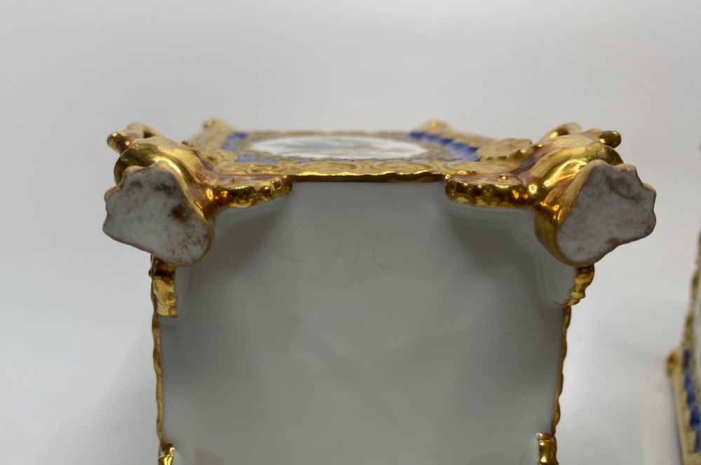 Pair Jacob Petit porcelain scent bottles, Paris, c. 1840. View XVI