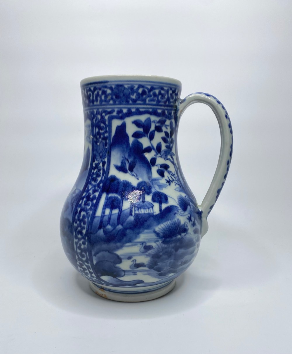 Arita porcelain tankard, Japan, c. 1700. Genroku Period. View IV