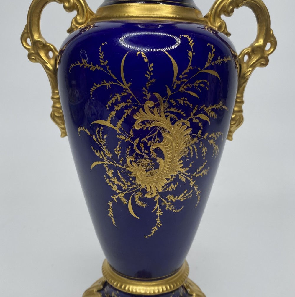 Coalport vase & cover, Tom Keeling, c. 1900. View V