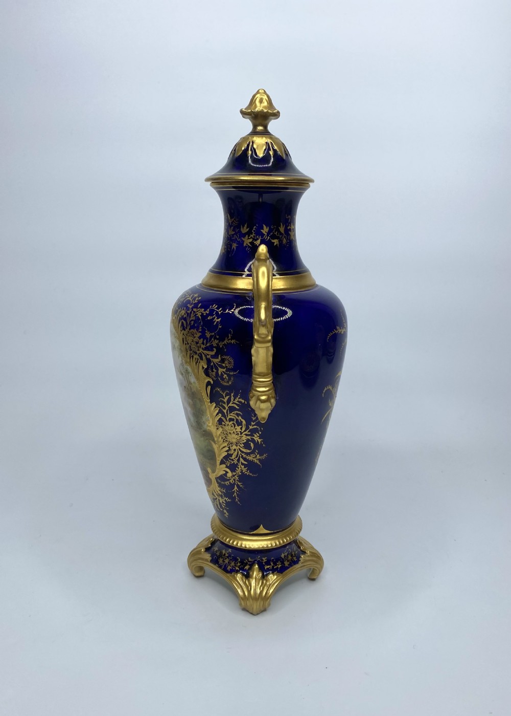 Coalport vase & cover, Tom Keeling, c. 1900. View VII