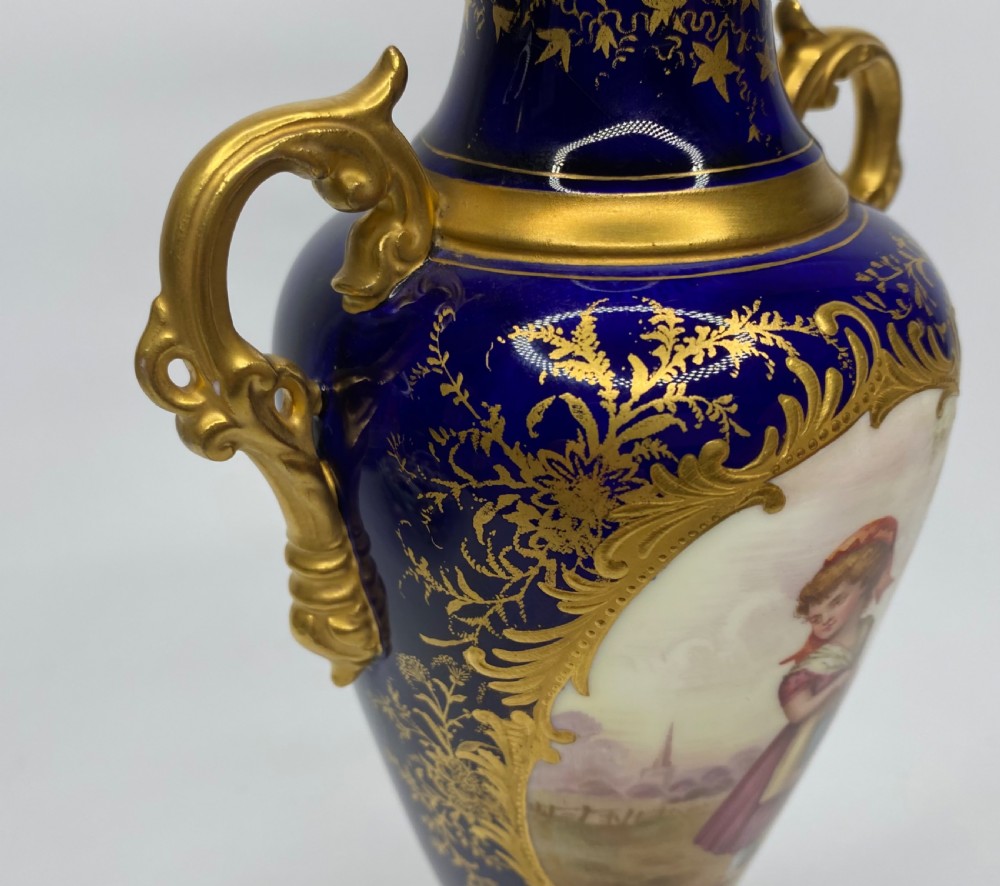 Coalport vase & cover, Tom Keeling, c. 1900. View IX