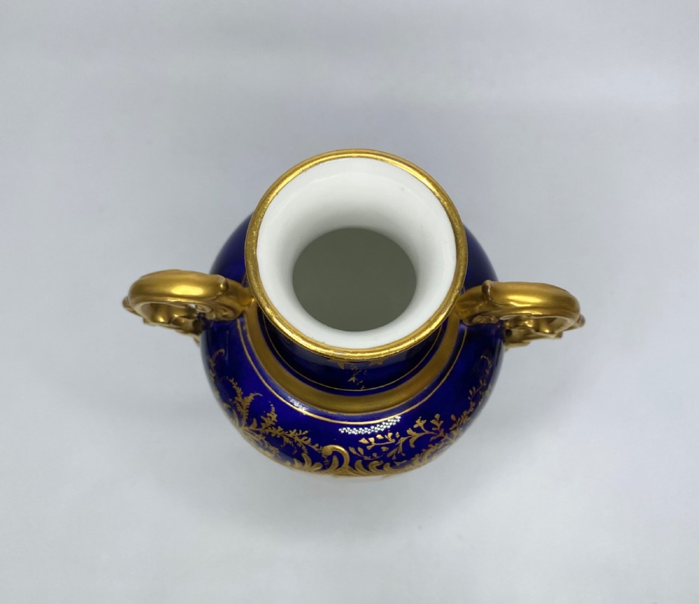 Coalport vase & cover, Tom Keeling, c. 1900. View X